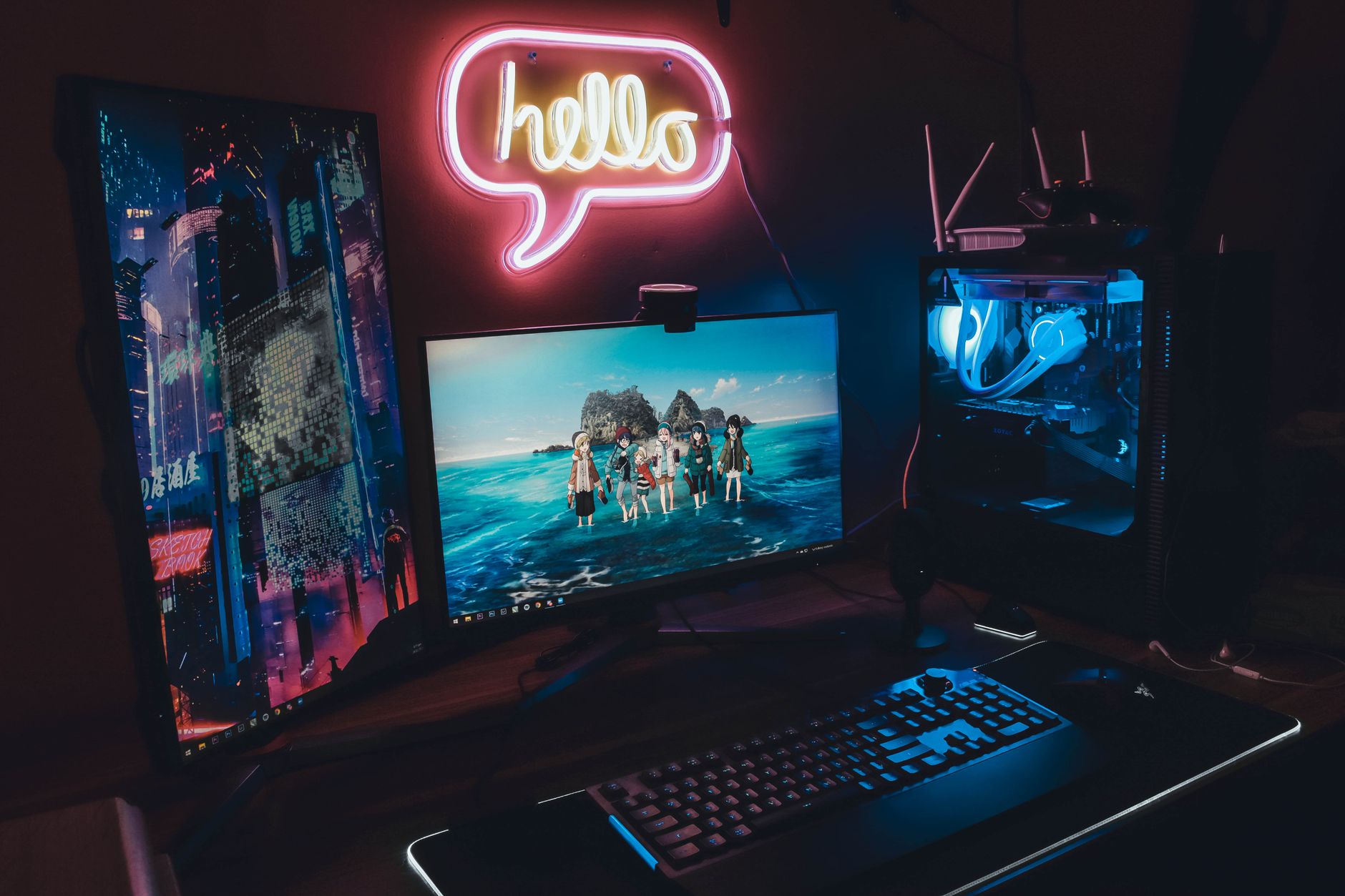 Elevate Your Broadcast: The Best 4K Webcams for Streaming in 2026 3 A detailed shot of a high-quality streaming setup with multiple monitors.