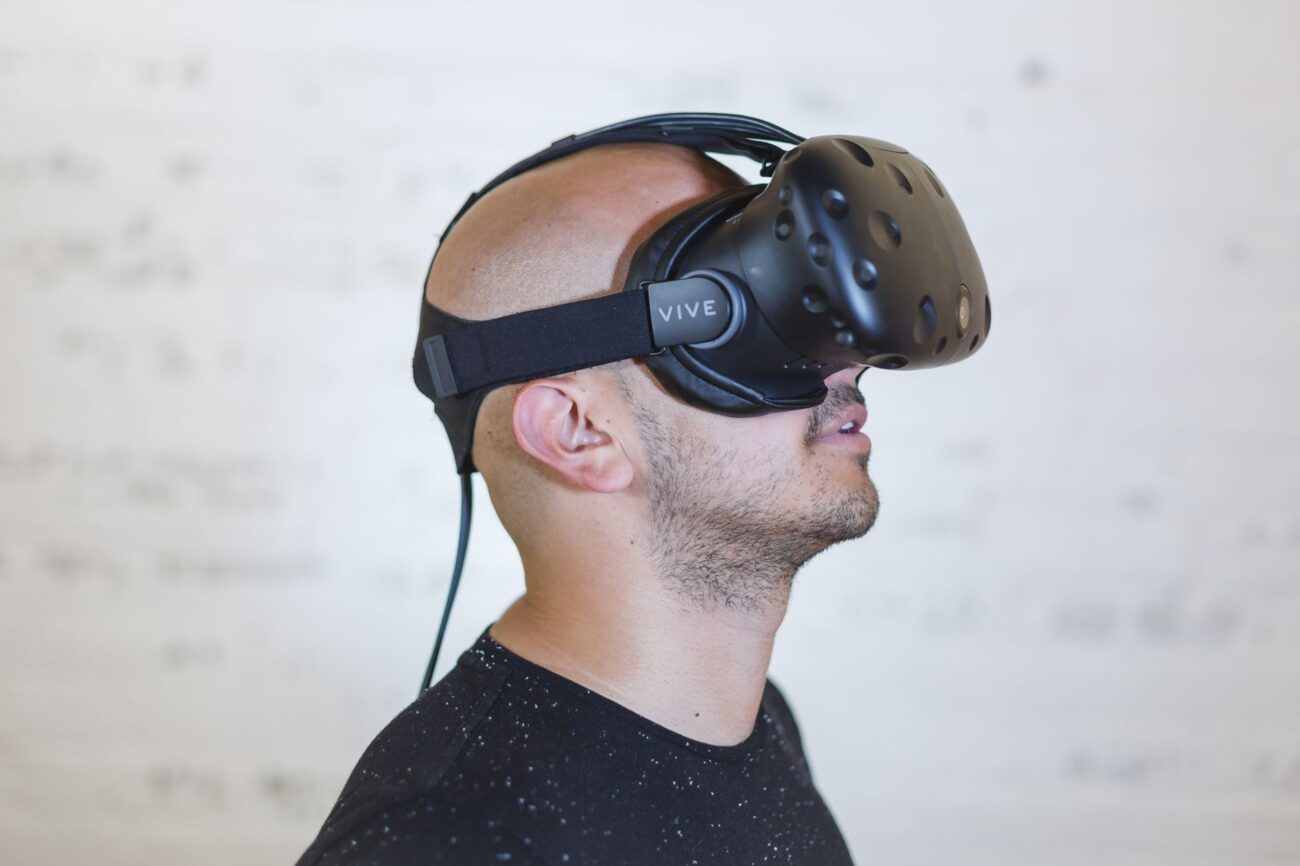 User enjoying virtual reality with the best vr headset