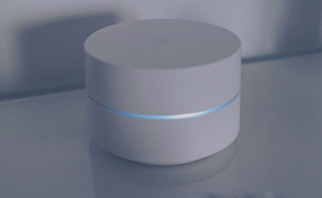 A sleek modern home with the best Wi-fi 7 routers providing seamless connectivity.