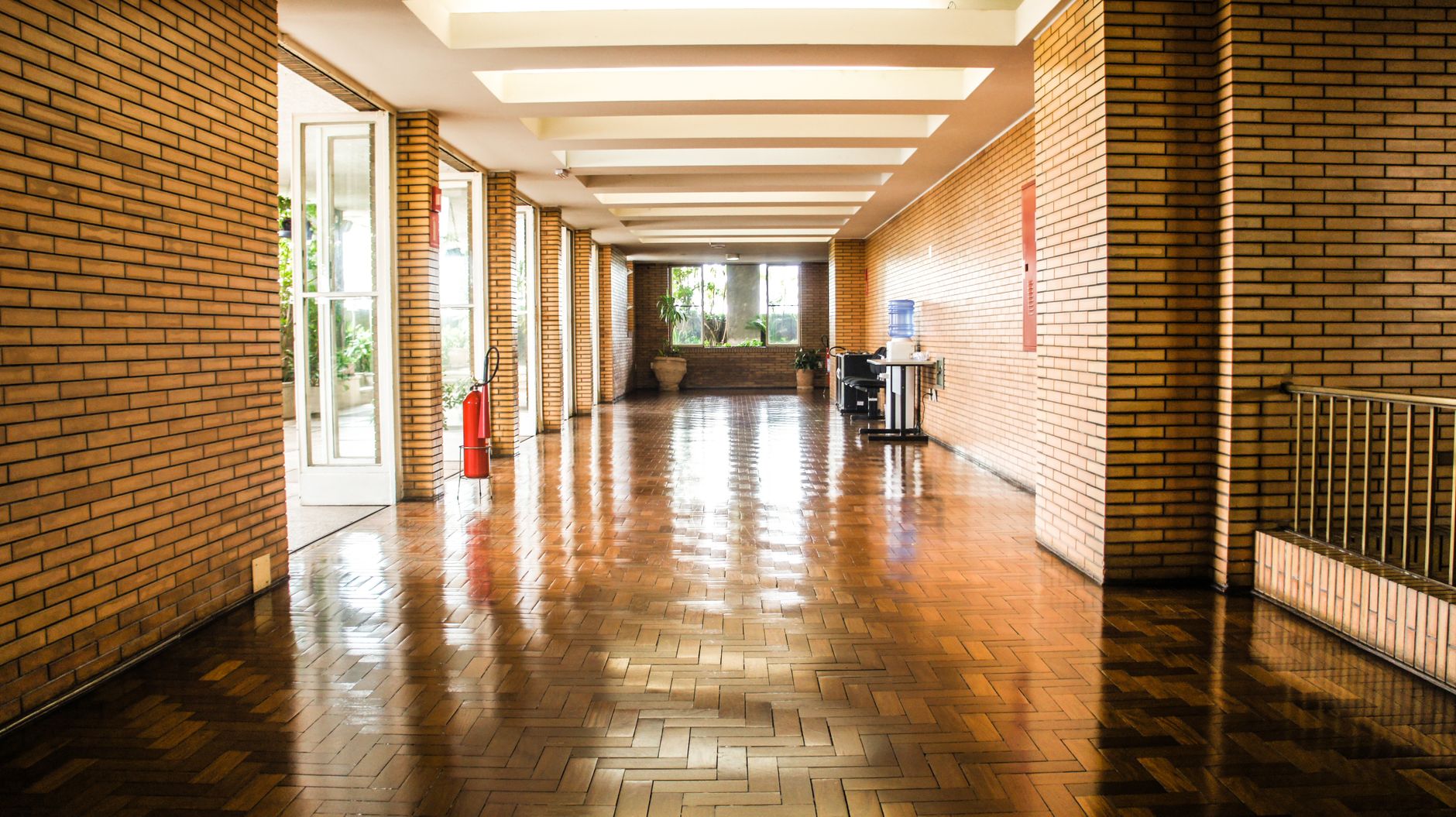 A sparkling clean floor after a robot cleaner