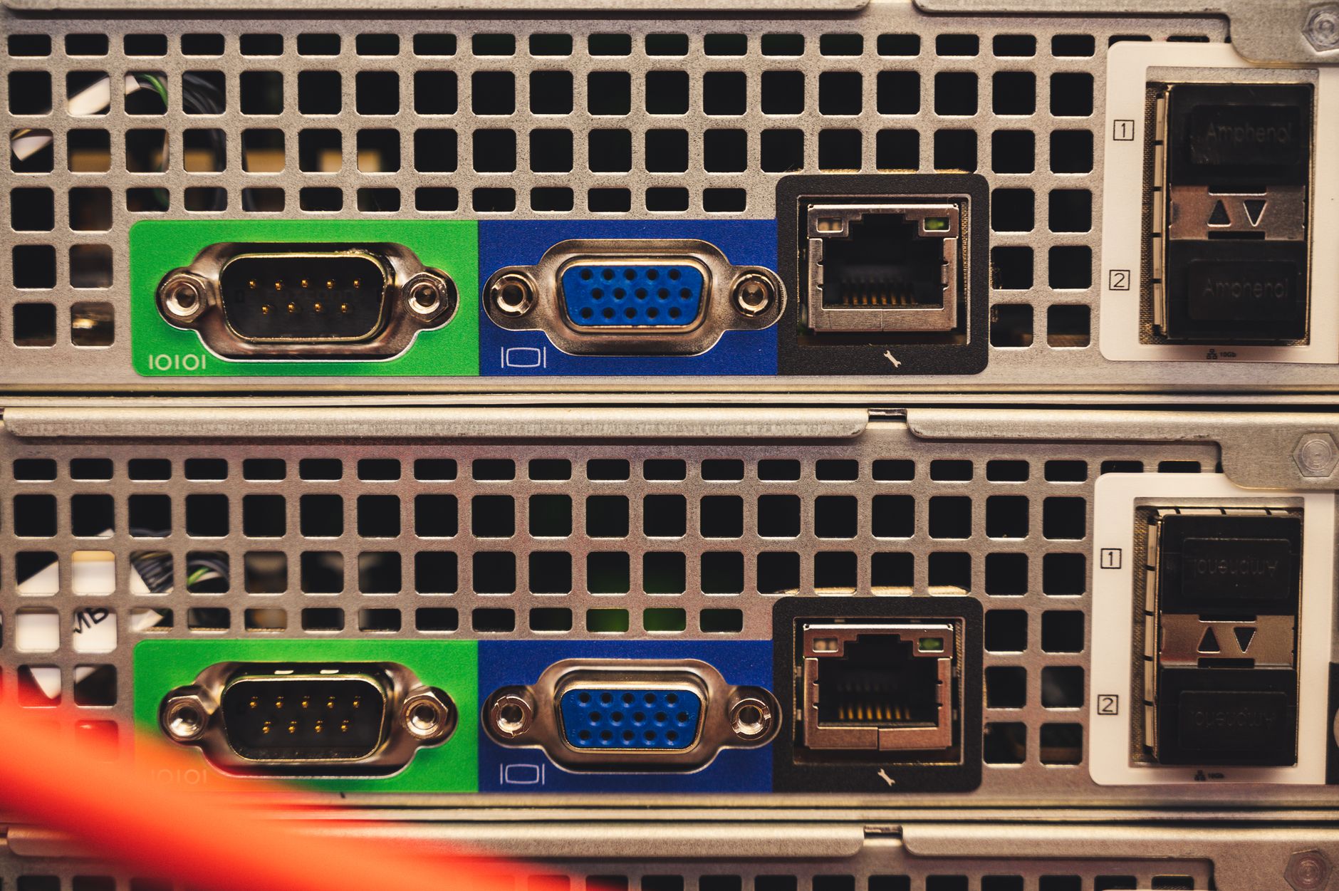 Close-up of a laptop with multiple ports.