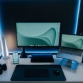 Crystal Clarity: Best 4K Monitors for 2026 11 A person focused on their work at a desk with the best 4K monitors for productivity