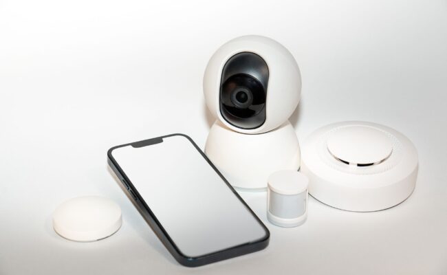 Ring Doorbell vs. Security Camera: Which Smart Device Offers Better Home Protection? 1 A front door with a ring doorbell vs security camera monitoring the entrance.