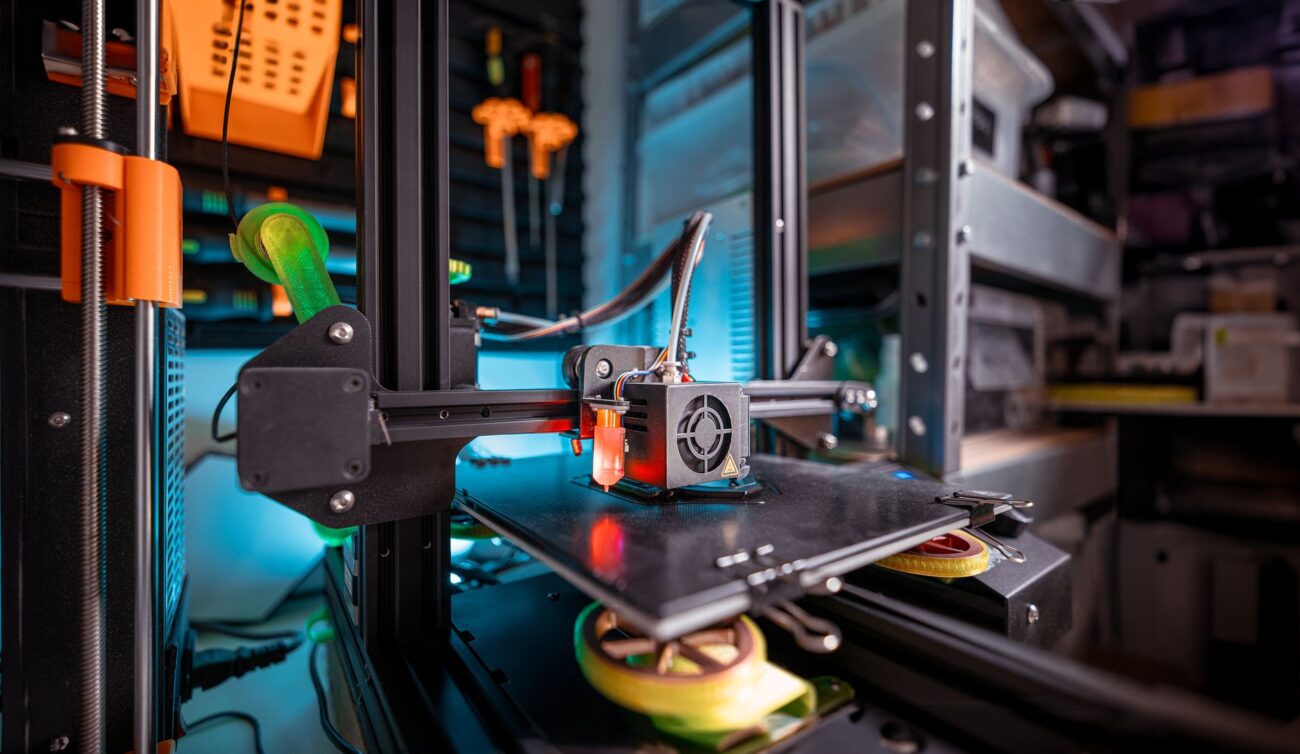 A person inspecting a model being created by one of the best 3d printers.