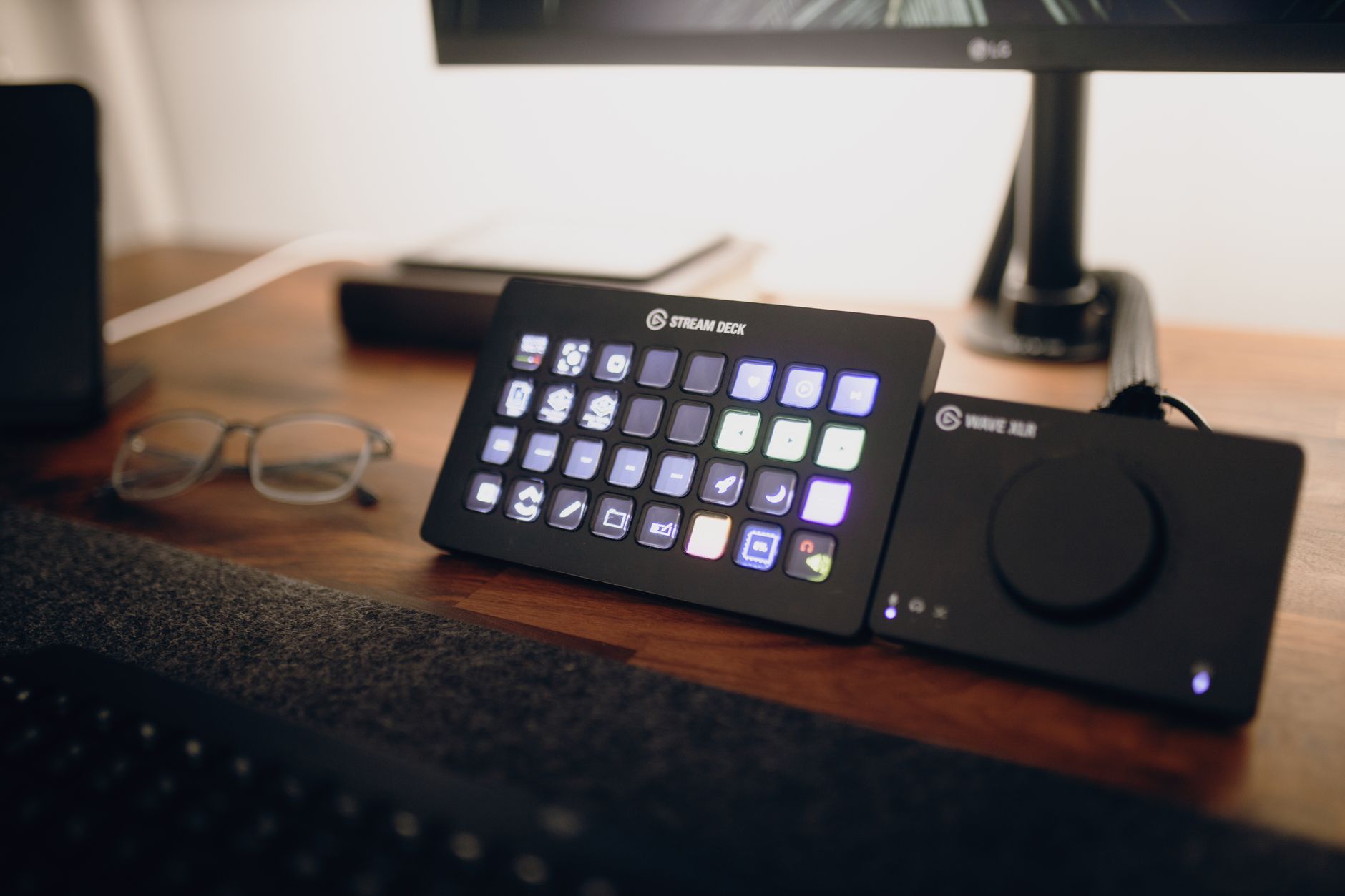 streaming setup with professional lighting and camera