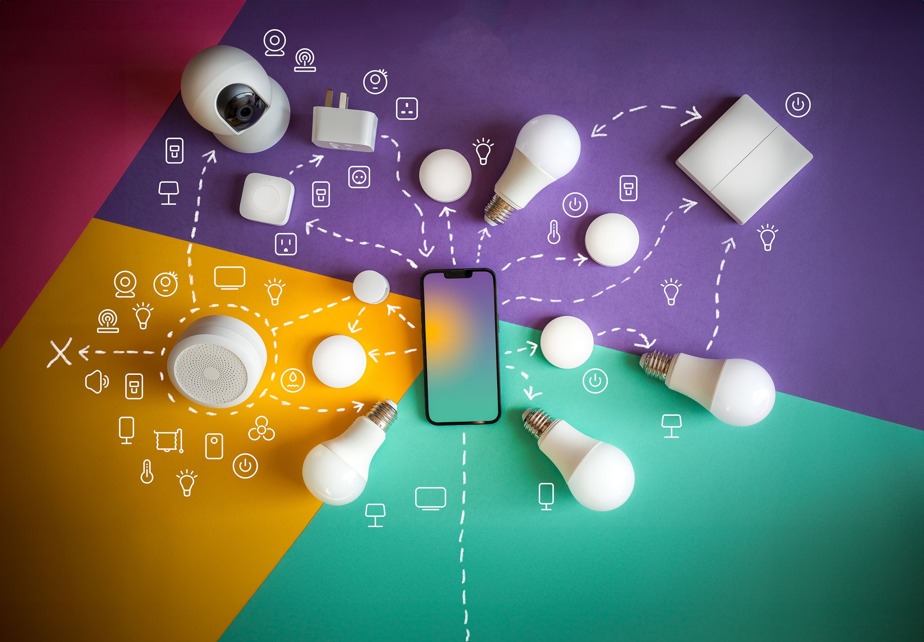 Smart Bulb vs Smart Plug: Which Should You Buy for Home Automation? 3 Person using smartphone app to control a smart plug connected to a lamp